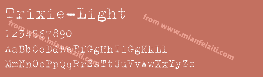 Trixie-Light字体预览