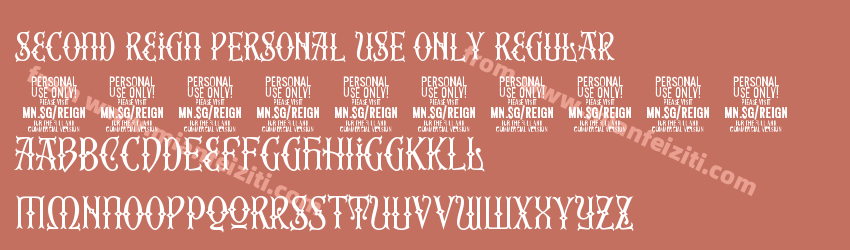 Second Reign PERSONAL USE ONLY Regular预览图1