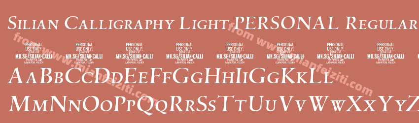 Silian Calligraphy Light PERSONAL Regular预览图1