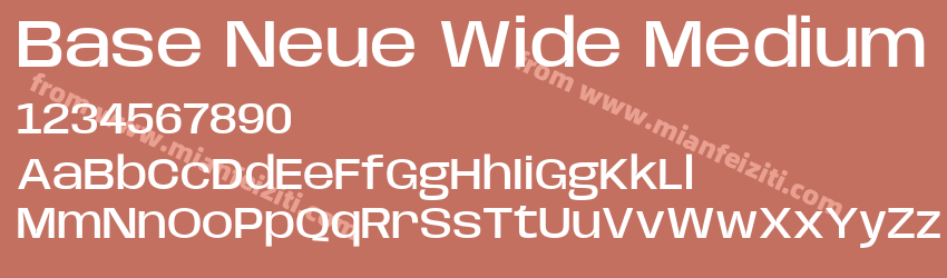 Base Neue Wide Medium字体预览