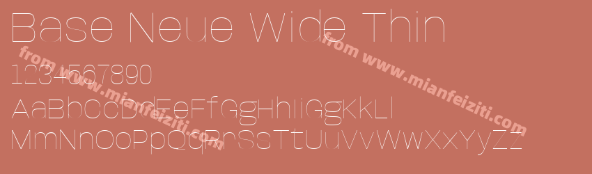 Base Neue Wide Thin字体预览