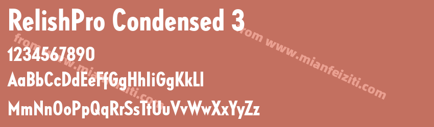 RelishPro Condensed 3字体预览