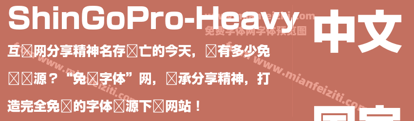 ShinGoPro-Heavy字体预览