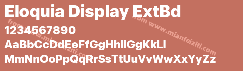 Eloquia Display ExtBd字体预览