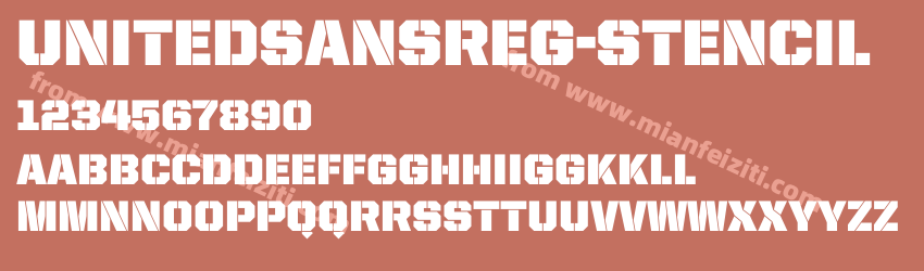 United Sans Reg Stencil预览图1