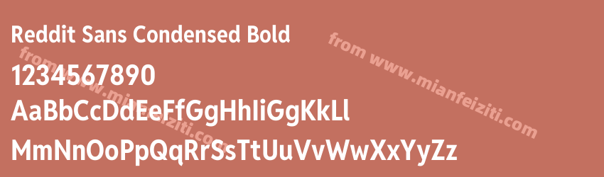 Reddit Sans Condensed Bold字体预览