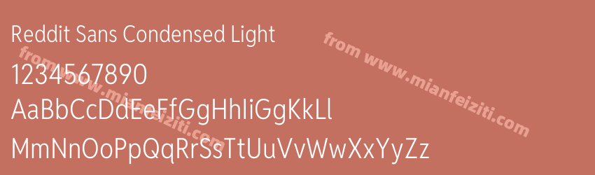 Reddit Sans Condensed Light字体预览