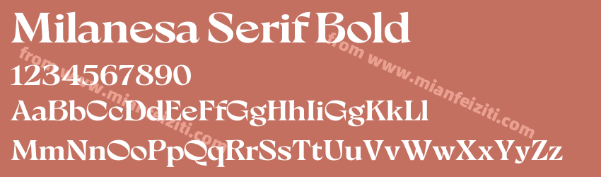 Milanesa Serif Bold字体预览