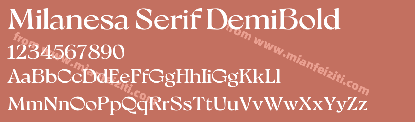 Milanesa Serif DemiBold字体预览