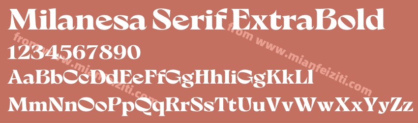 Milanesa Serif ExtraBold字体预览