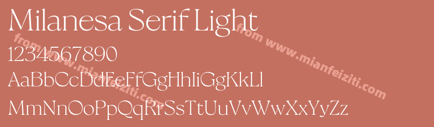 Milanesa Serif Light字体预览