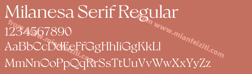 Milanesa Serif Regular字体预览