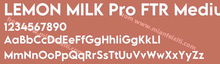 LEMON MILK Pro FTR Medium字体预览