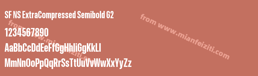 SF NS Extra Compressed Semibold G2预览图1