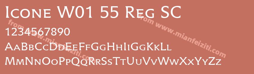 Icone W01 55 Reg SC字体预览