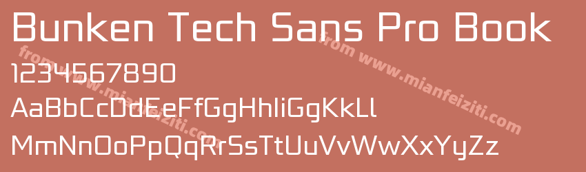 Bunken Tech Sans Pro Book字体预览