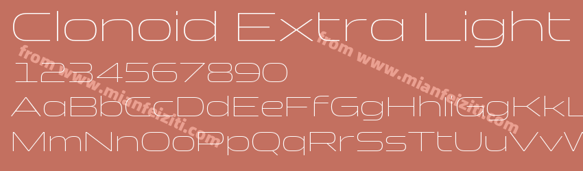 Clonoid Extra Light字体预览