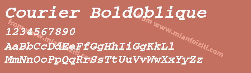 Courier Bold Oblique预览图1