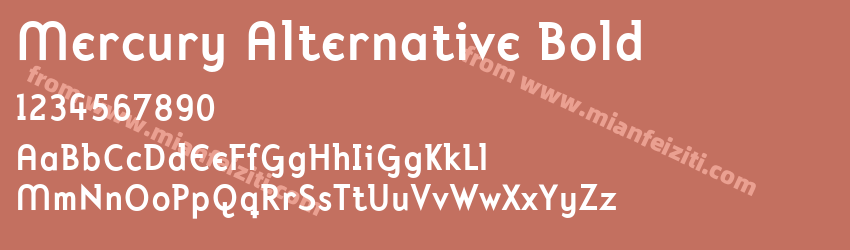 Mercury Alternative Bold字体预览