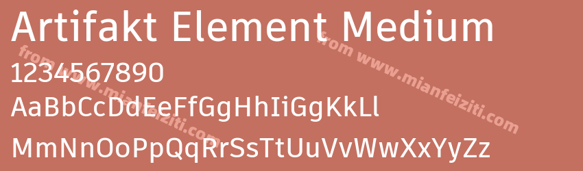 Artifakt Element Medium字体预览