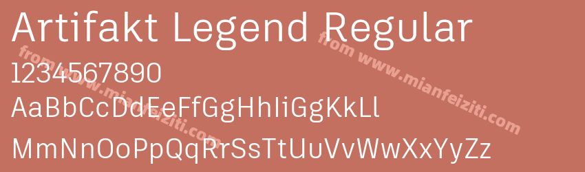 Artifakt Legend Regular字体预览