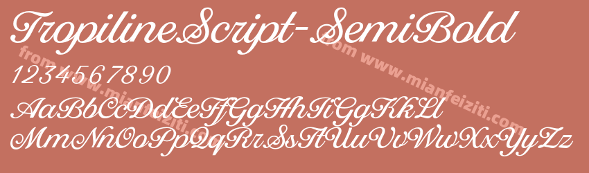 Tropiline Script Semibold预览图1