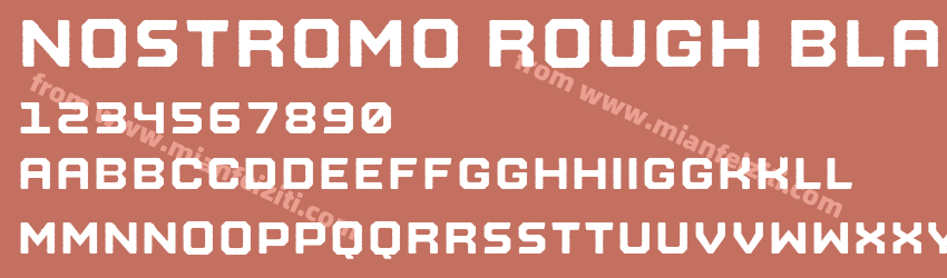 Nostromo Rough Black字体预览
