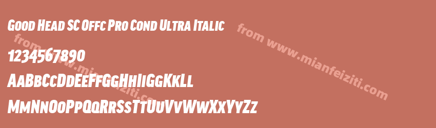 Good Head SC Offc Pro Cond Ultra Italic字体预览