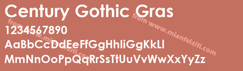 Century Gothic Gras预览图1