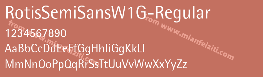 RotisSemiSansW1G-Regular字体预览