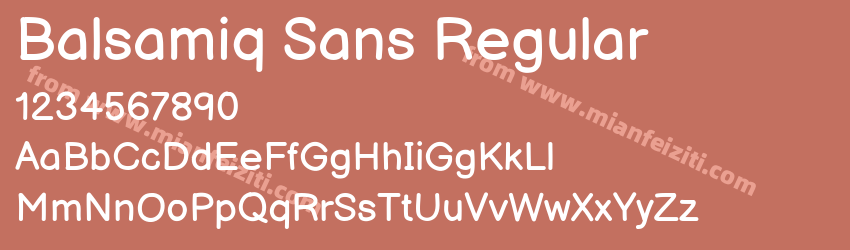 Balsamiq Sans Regular字体预览