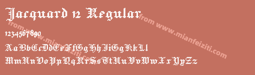 Jacquard 12 Regular字体预览