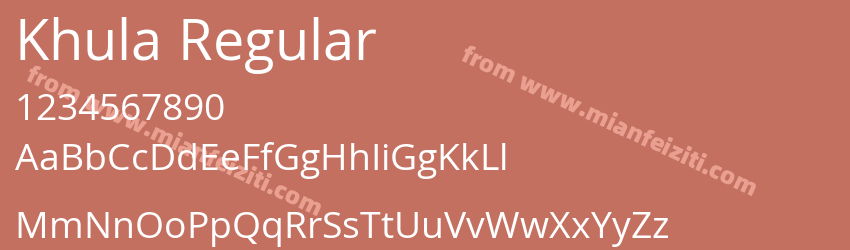 Khula Regular预览图1