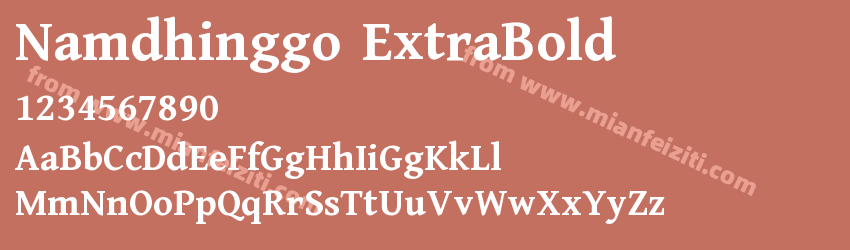 Namdhinggo Extra Bold预览图1