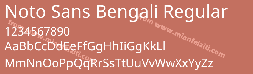 Noto Sans Bengali Regular字体预览