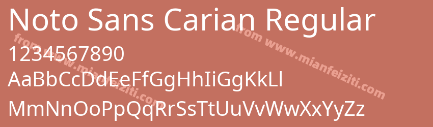 Noto Sans Carian Regular字体预览