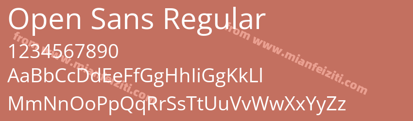 Open Sans Regular预览图1