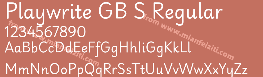 Playwrite GB S Regular预览图1