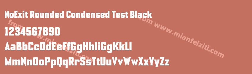 No Exit Rounded Condensed Test Black预览图1 No Exit Rounded Condensed Test Black预览图1