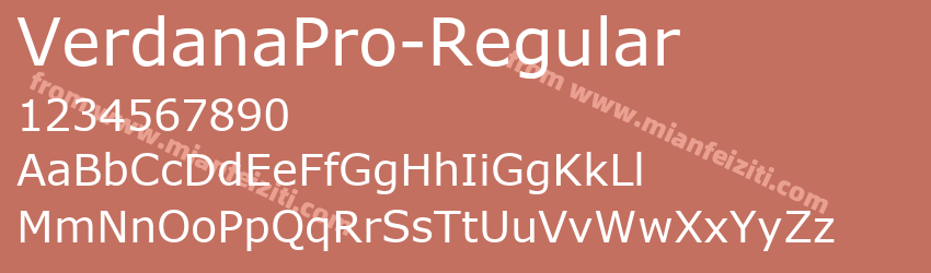 VerdanaPro-Regular字体预览