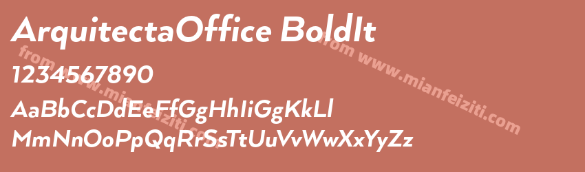 ArquitectaOffice BoldIt字体预览