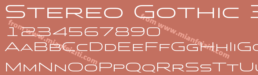 Stereo Gothic 350字体预览