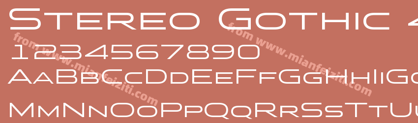 Stereo Gothic 450字体预览