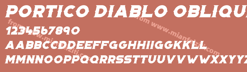 Portico Diablo Oblique字体预览