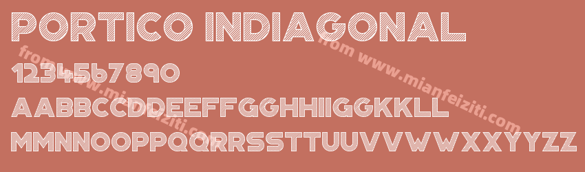 Portico Indiagonal字体预览