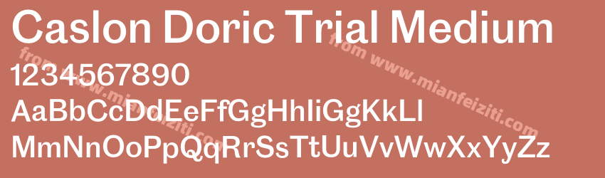 Caslon Doric Trial Medium字体预览