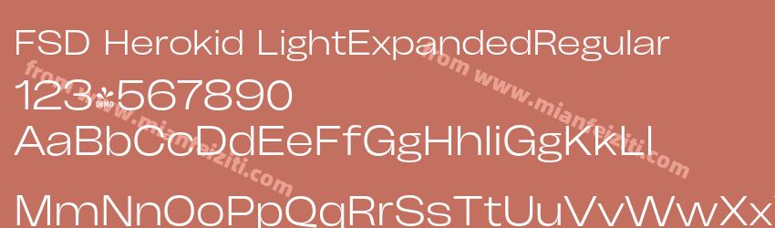 FSD Herokid LightExpandedRegular字体预览