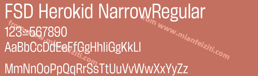 FSD Herokid NarrowRegular字体预览