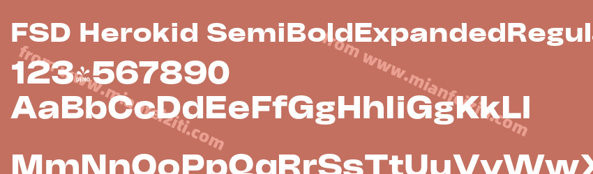 FSD Herokid SemiBoldExpandedRegular字体预览