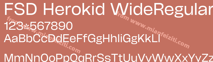 FSD Herokid WideRegular字体预览